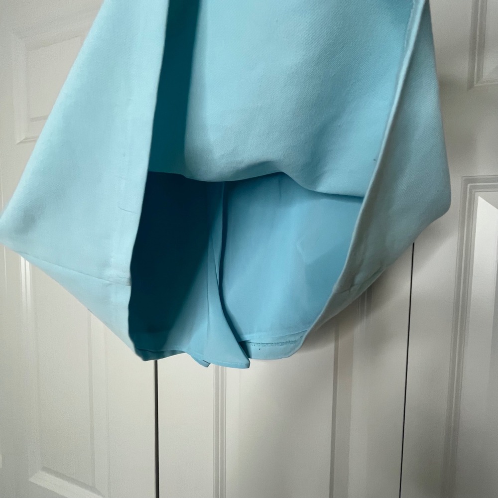 Abercrombie & Fitch Light Blue Skort Side Zip Mini Skirt Shorts Medium - Picture 5 of 11